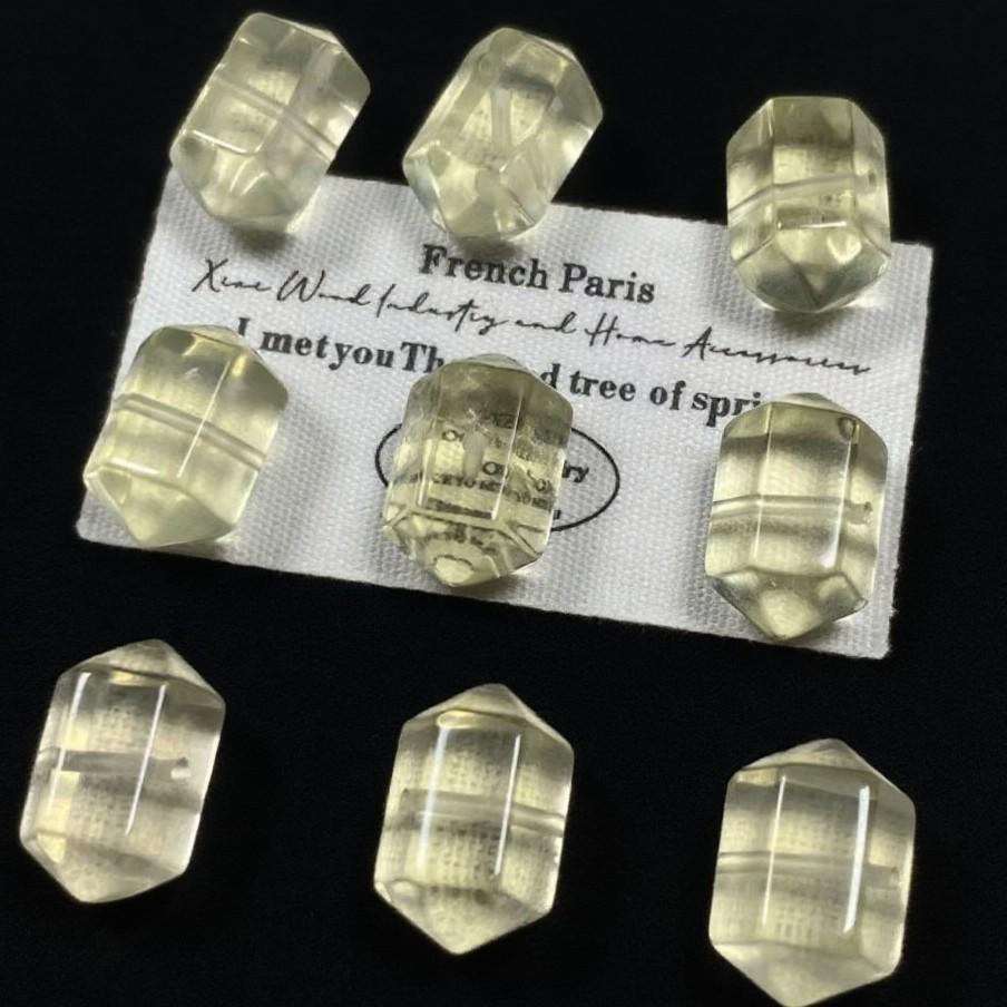 Natural Lemon Yellow Citrine Double Point Bead Bracelet - Hexagonal Column Jewelry Accessory