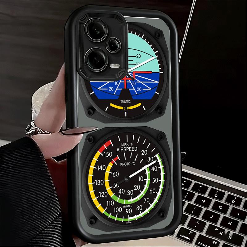 Phone Case for Xiaomi Redmi Note 15 14 13 Pro Plus Aircraft Instrument Cockpit Radar Shell 12S 11 11S 11T 5G 14S Soft Silicone F