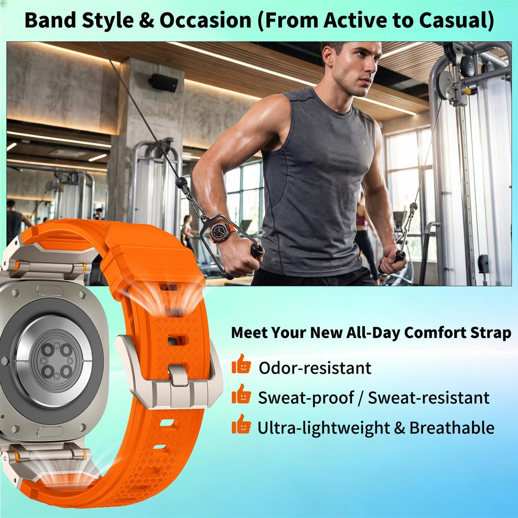 Cinturini in Silicone Sportivi Resistenti per Orologio Cinturino Resistente all'Acqua e al Sudore per Samsung Galaxy Watch Ultra 2 47mm 2025 Correa Pulseira