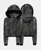 Badblood Raw Edge Detachable Fur Hooded Zip-Up Slim Fit - White Leopard