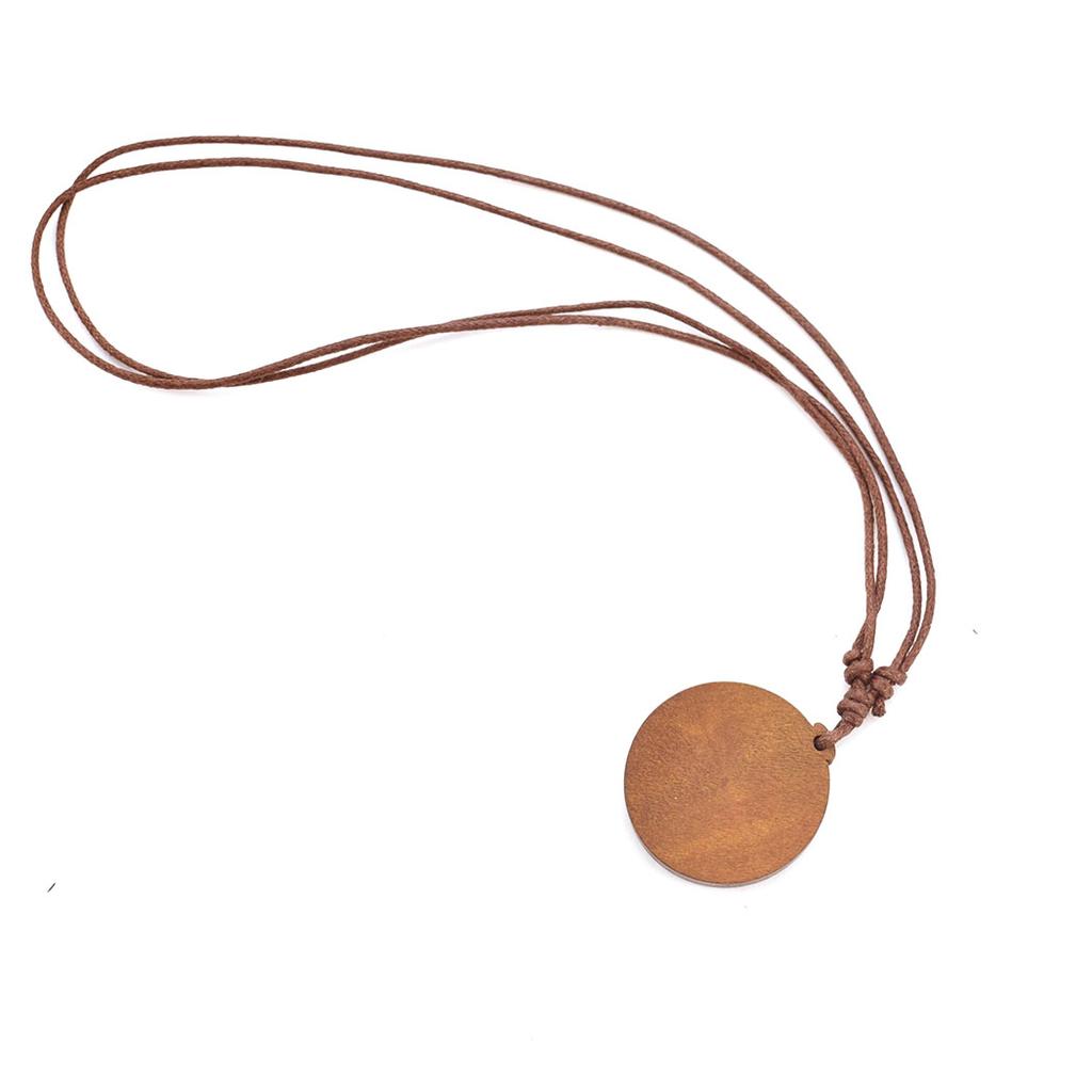 12 Zodiac Signs Constellation Necklaces Glass Dome Vintage Wooden Pendant Rope Chains Necklace for Women Men Jewelry Birthday Gift