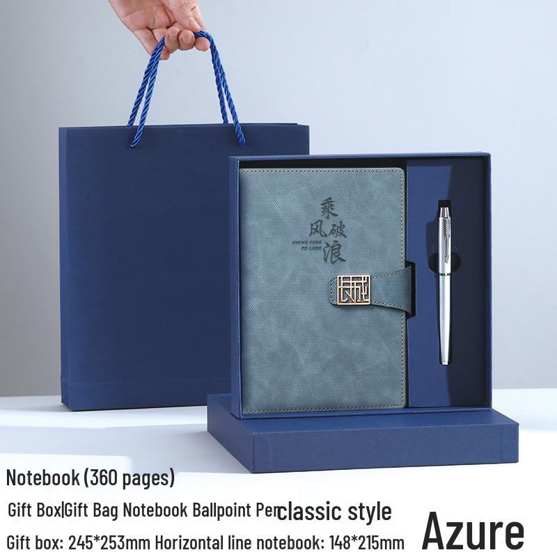 A5 Custom Logo Thickened Business Notebook Gift Set with Diary
