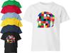 Camiseta Unisex Infantil Inspirada no Elefante Elmer Dia Mundial do Livro Meninos Meninas Camiseta