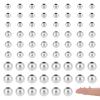 300Pcs 3 Styles Brass Beads, Round, 925 Sterling Silver Plated, 2~4x2~4x2~4mm, Hole: 1~1.5mm, 100pcs/style
