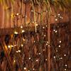 Solar Copper Wire String Lights - Outdoor Green, 8-Function LED for Camping