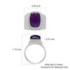 10 x 14 mm natürlicher Amethyst-Edelstein, 925er Sterlingsilber, runder Ring für Frauen und Mädchen