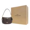 New COACH HoboElla Canvas With Leather Shoulder Bag Crossbody Bag Handbag Large Size Women's Dark Brown CH554-IMAA8