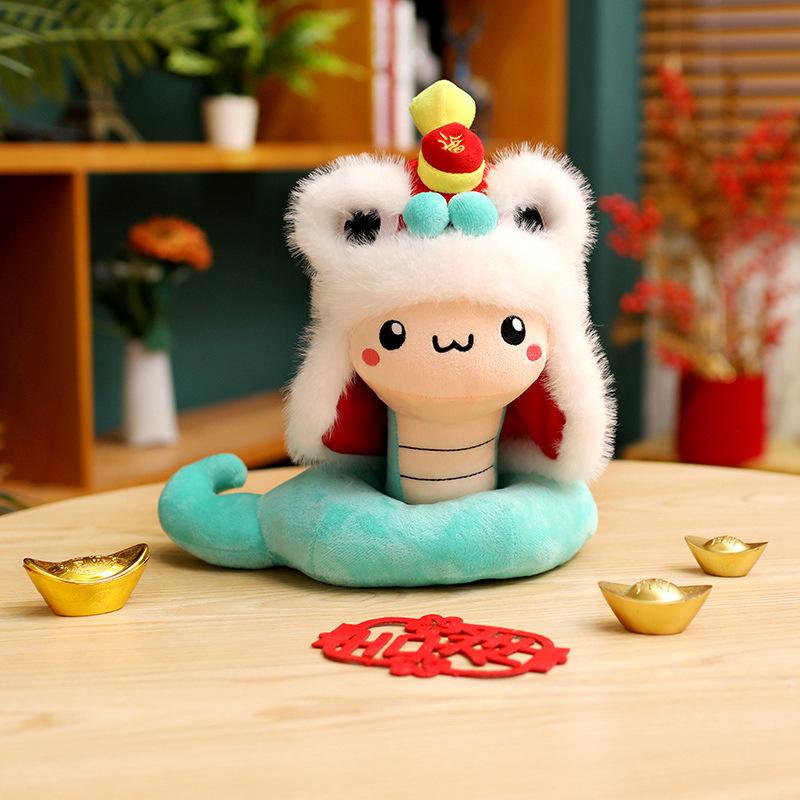 

Год Змеи Талисман Танец Льва Счастливая Кукла Змея Плюшевая Игрушка Зодиакальная Кукла Подарок на Годовое Собрание Компании 30cm