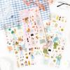 6pcs Cartoon Character PET Stickers - Die-Cut Decals for Journal & Scrapbooking
