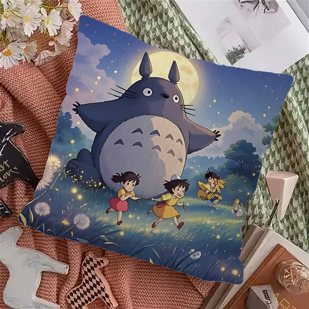 Anime M-My N-Neighbor T-Totors Pillow Cushion Cover Pillowcase Living Room Sofa Home Decor Customized