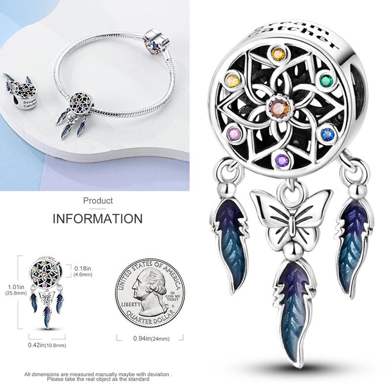 Copper Dragonfly Butterfly Pendant Charms Bead Fit Original Bracelet Bangle Women Jewelry Girl Making Beads