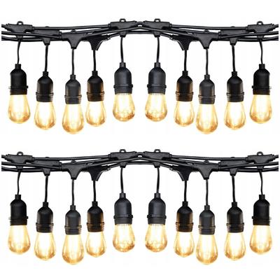 Garden Light Garland 10m with Bulbs, Outdoor Chain of Garden Lights