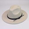 New wool woolen cowboy hat bow men's and women's jazz hat European and American felt hat