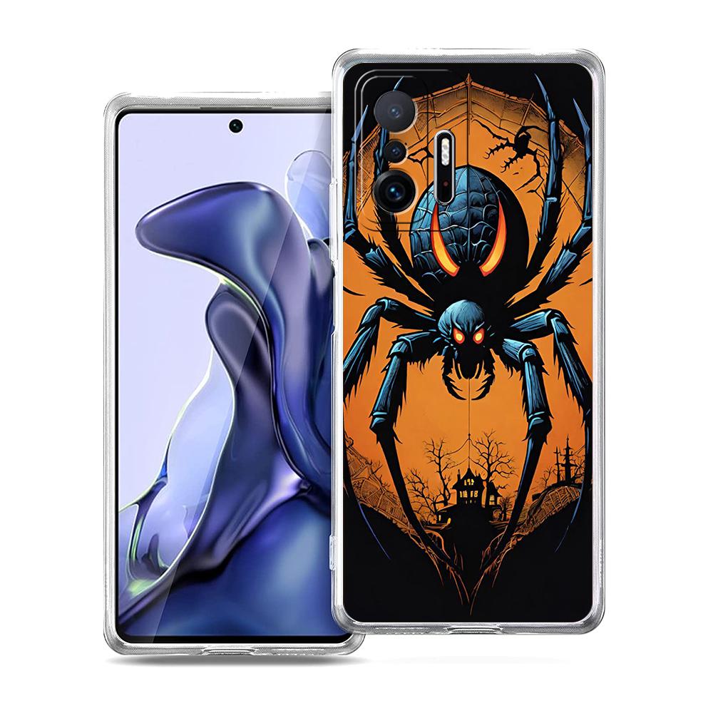 

Прозрачный чехол для телефона для Xiaomi Mi 14 13 12 11 Ultra 13T 12T 11T Poco X3 NFC F3 F6 Pro Lite 5G Мягкий ТПУ Паук Пара Mi 11 Lite 5G