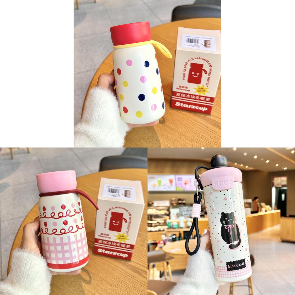 Cartoon Dog Kids Reusable Insulated Water Bottle With Handle For School And Travel