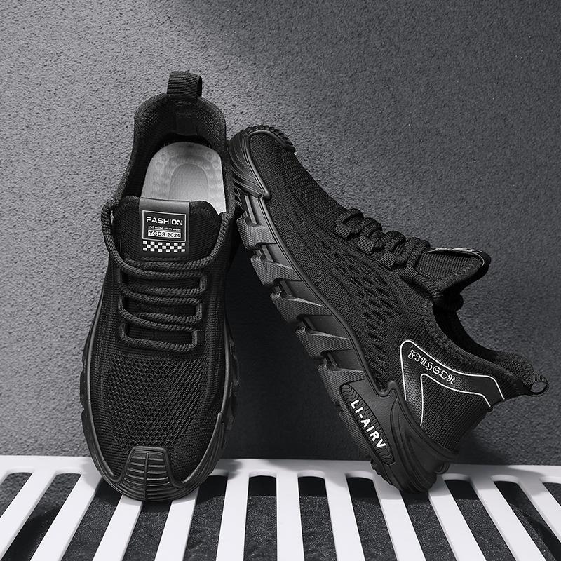 

Мужская спортивная обувь Роскошные повседневные кроссовки Сетчатые кроссовки для бега Летние легкие на платформе Баскетбольные кроссовки для ходьбы для мужчин 39 чёрный
