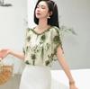 Summer Ladies Chiffon Shirt Temperament Is Thin Belly Blouse Design Sense Small Shirt Printing