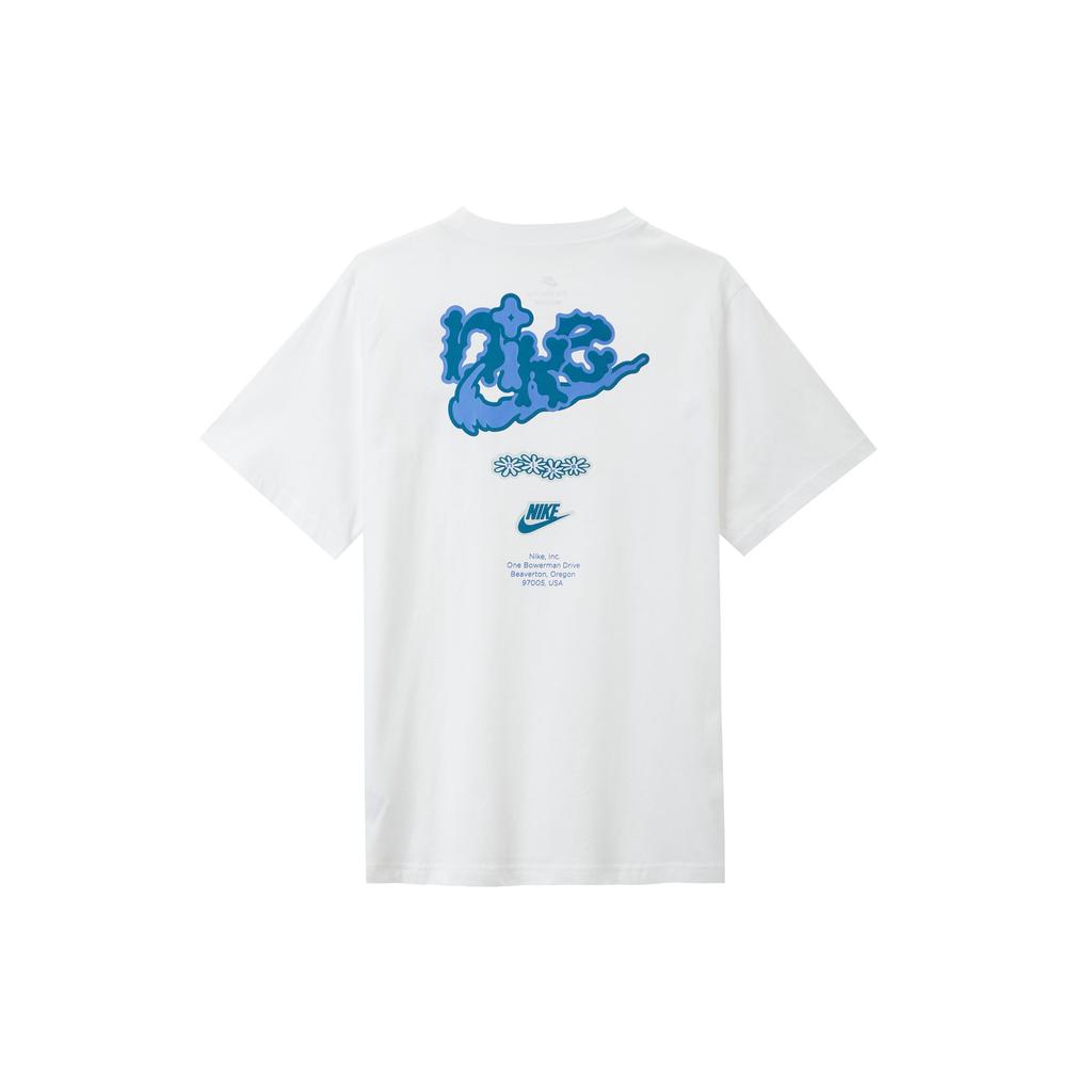 Nike Alphabet-Print Lockeres Rundhals Kurzarm-T-Shirt Damen Tops Weiß FD2550-100