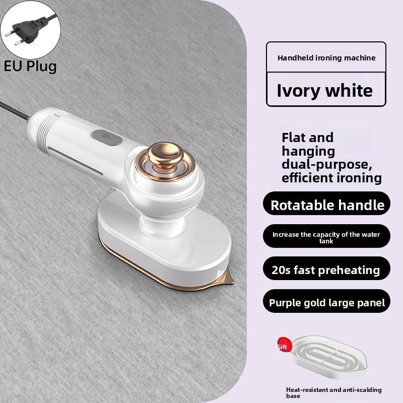 Portable Home Use Steamer With Rotating Foldable Design For Travel And Garment Care White EU