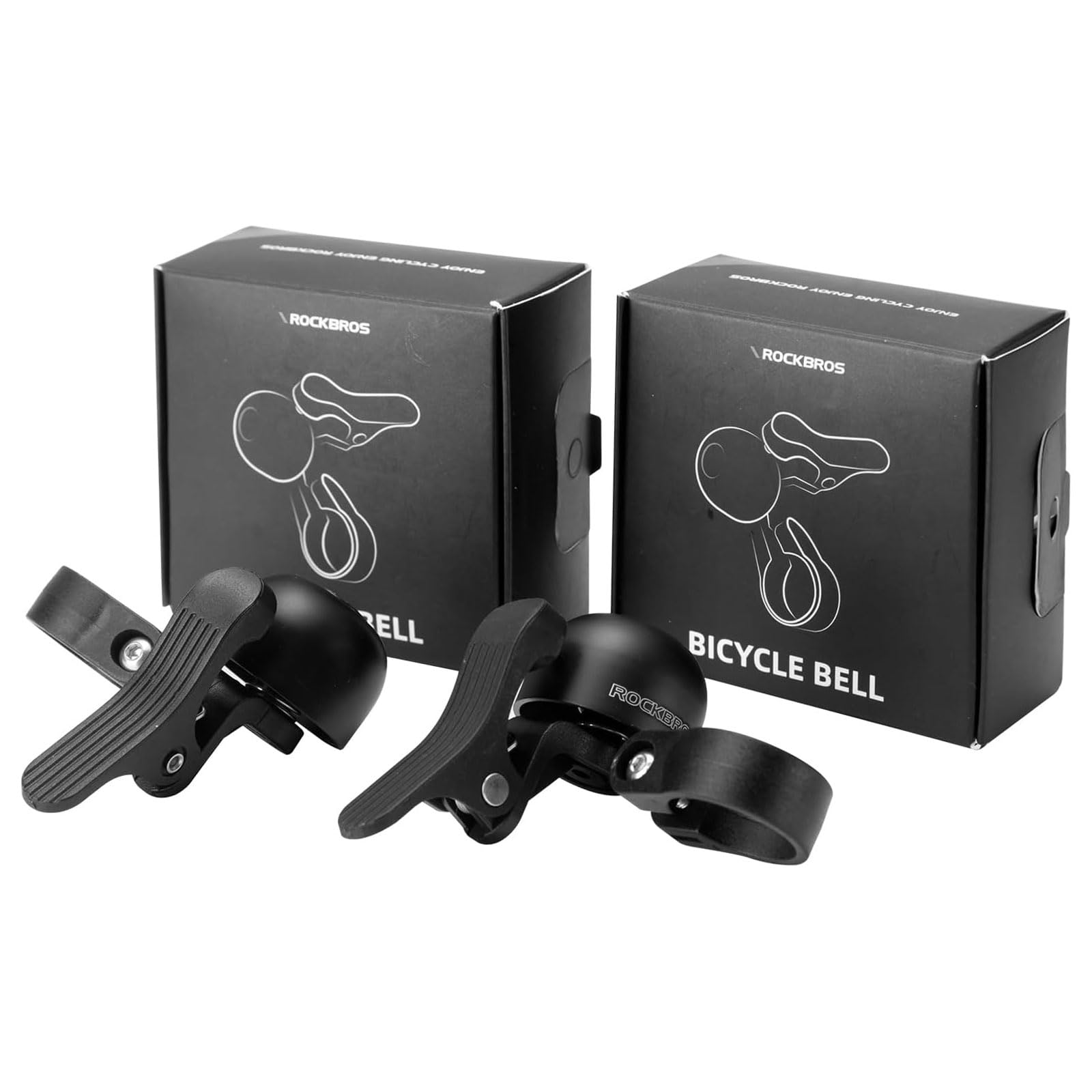 

ROCKBROS Велосипедный освежающий мини-звонок из медного сплава, совместимый с шоссейным, горным и кроссовым велосипедом, подходит для руля 22 мм, более 100 дБ, левый и правый звонок, легкий,