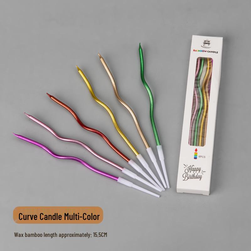 Black and White Curve Cake Toppers for Birthday, Mother's Day, & Christmas