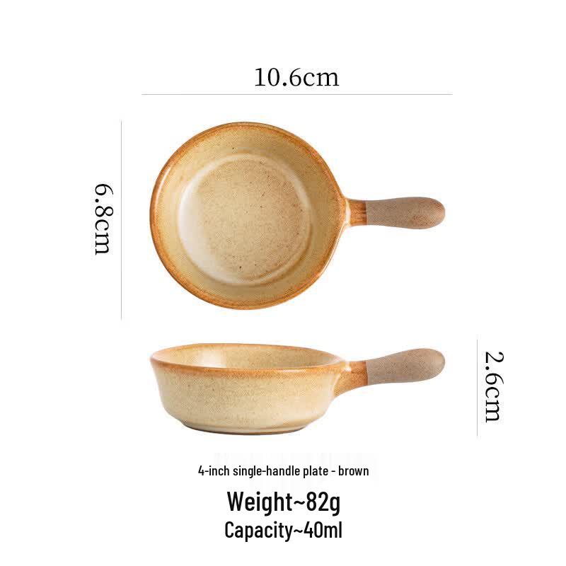 

Hanyou Japanese Rough Pottery Dipping Sauce Dish