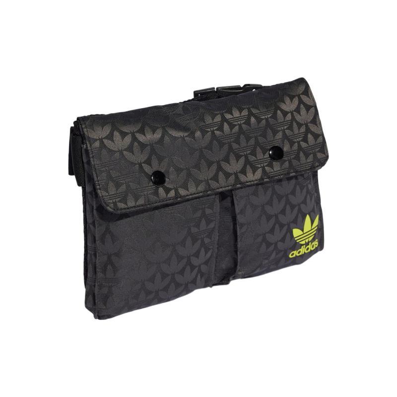 Adidas Recycled Material Patchwork Jacquard One Shoulder Handbags Regular Women's Black Adidas II3415