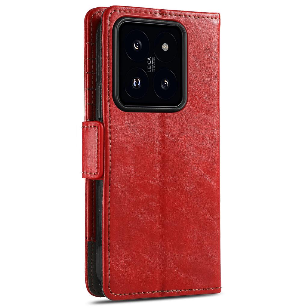 For Xiaomi 14T Pro Phone Cases CASENEO PU Leather Cover Stand with RFID Blocking Wallet