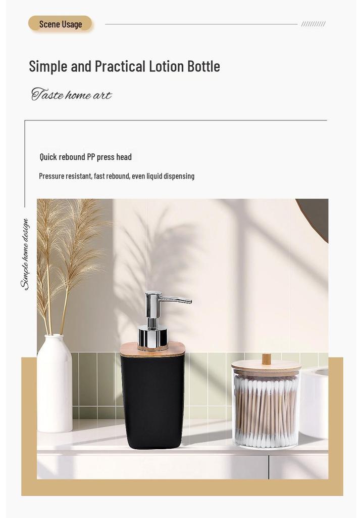 Badezimmerzubehör-Set: Lotionflasche, Tablett, Mülleimer, Toilettenbürste, Verzierungen
