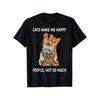 Funny Vampire Cat T Shirt Horror Graphic Tee Scary Halloween Costume Cool Party Outfit Top 2026