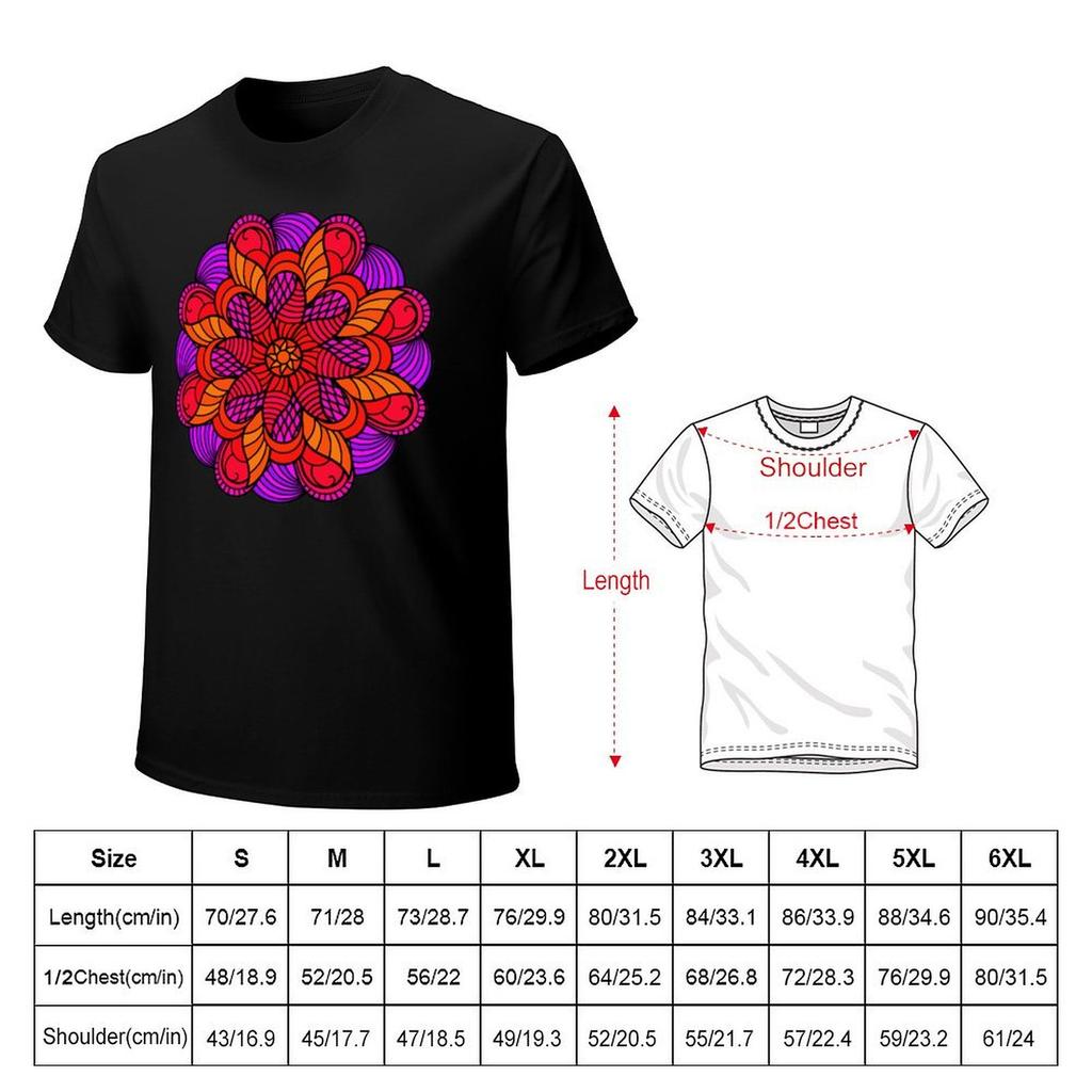 Mandala 16 T-Shirt Graphic Tee Shirt Sports Fans Anime Stuff Mens T Shirt
