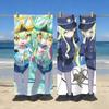 Game Tachibana Twins B-Blue A-Archive Towel Sports Quick Dry Travel Camping Gear Sandproof Soft Light Large Beach Towel