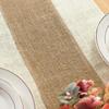 Vintage Jute Tablecloth Wedding Party Decoration Rustic Style Colour Blocking Tablecloth