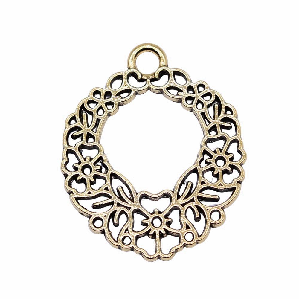 Flowers Of Life Charms Vintage Alloy Pendants For Nature Inspired Jewelry Making