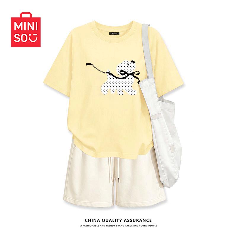 MINISO Women s Summer Casual Two-Piece Sportswear Set M