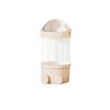 Beige Medium Toy Storage Tube With Lid, Zipper, For Plush Toys Display In Home Rooms