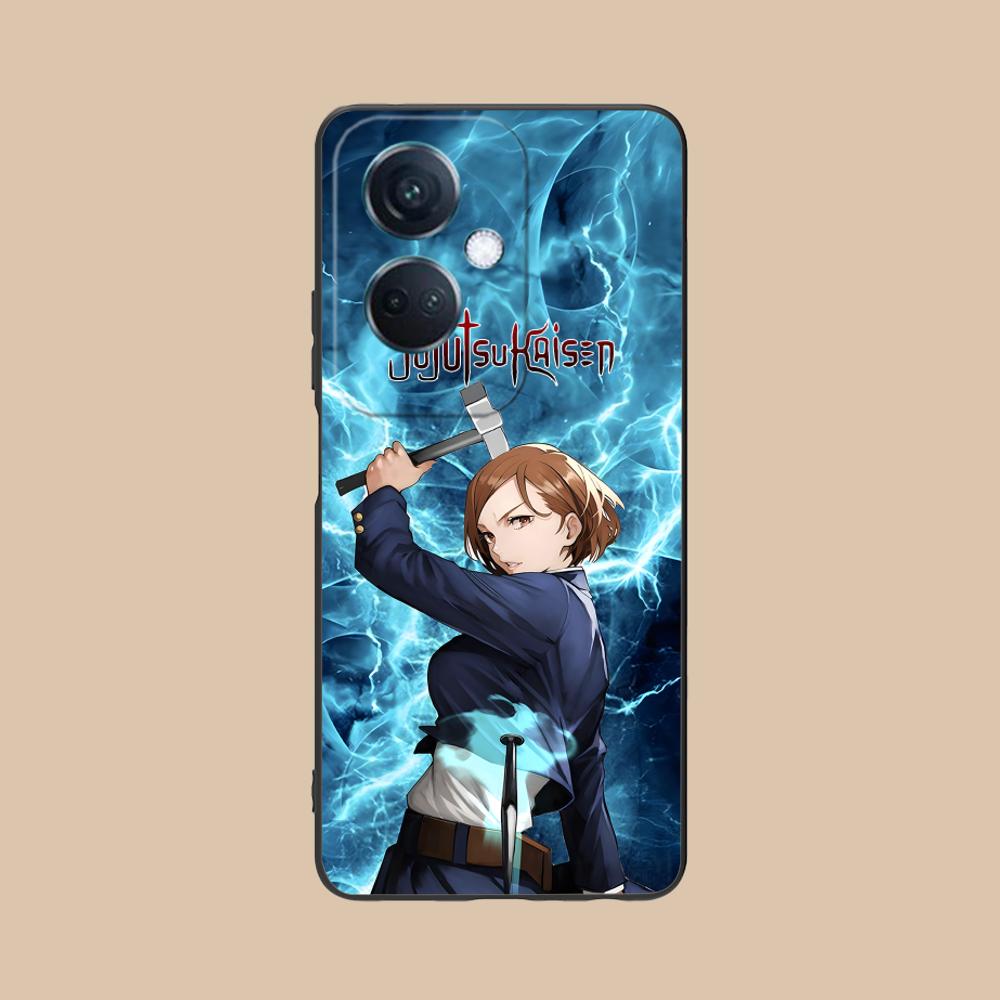 Jujutsu Kaisen Nobara Mobile Phone Case for OPPO Reno 14 13 12 11 10 9 8 7 6 5 F T Pro 5G Colorful Printing Cover Cover Pretty