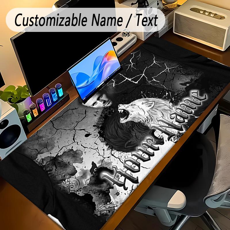Large Mouse PadKontra K Custom Name Text Personalized Desk Mat Non Slip Gaming Pad