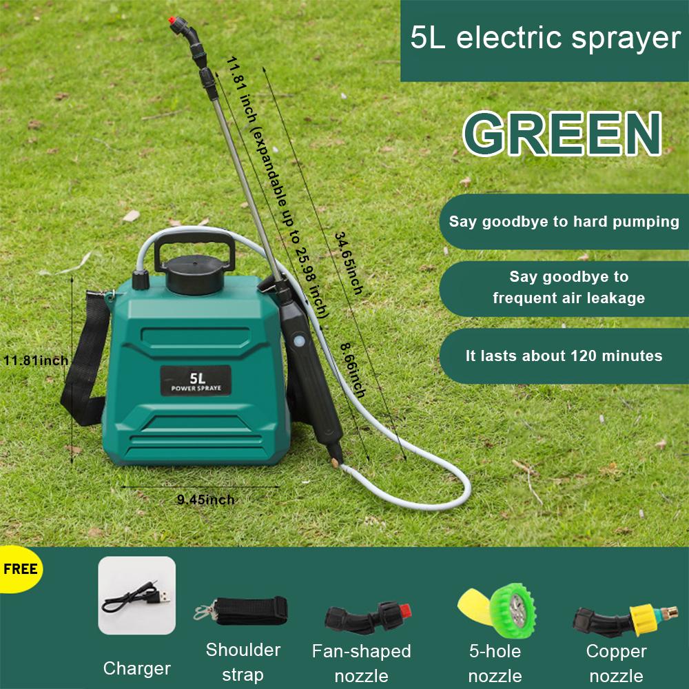 5L/8L Electric Sprayer Equipped with 3 adjustable nozzles Plastic backpack sprayer Garden Irrigation Sprayer Plant Agricultural