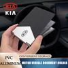 AAAGW1 Leather Car Logo Auto Driver License Credit Card Holder For Stinger Sonet Ceed Rio Forte 5 3 4 K7 K5 K8 K3 Ray XCeed Soul K9