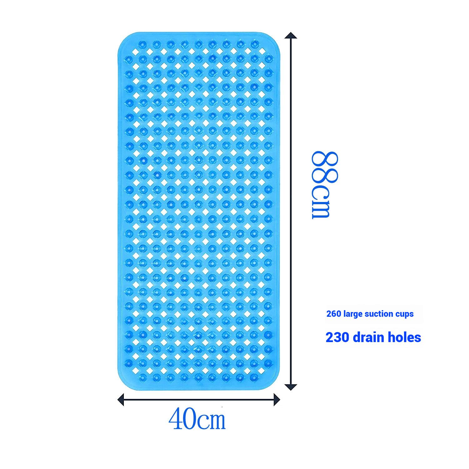 

88x40 Extended Bathtub Anti-slip Mat Pvc Suction Cup Bathroom Anti-slip Mat Anti-slip Foot Mats Floor Mats 88x40CM синий