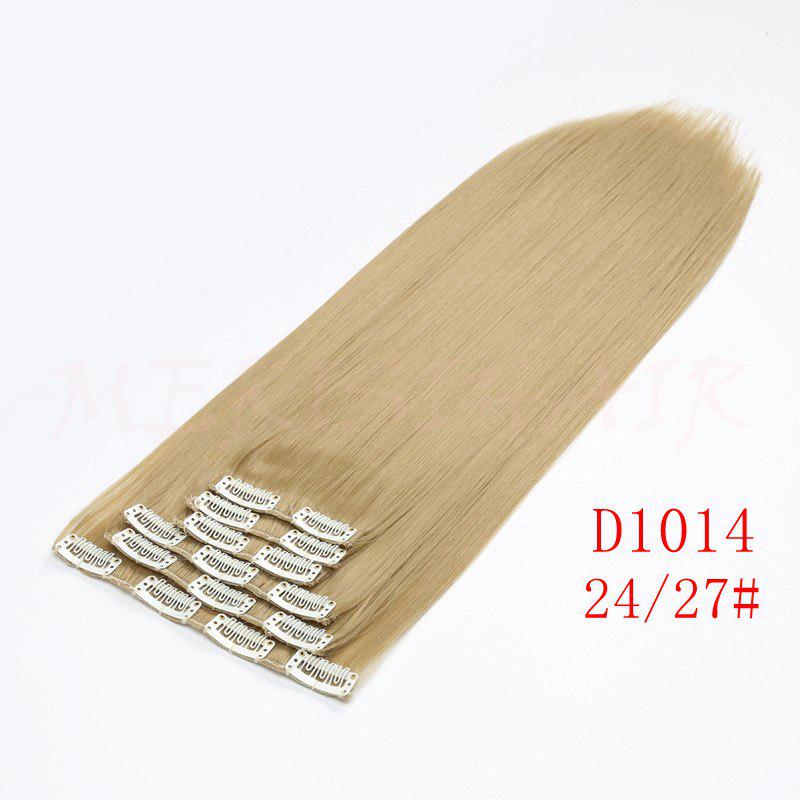 MERISIHAIR Women Long Straight Hair Extensions Wig Natural Clip In Hair Synthetic Heat Resistant Fiber Hairpiece for Women