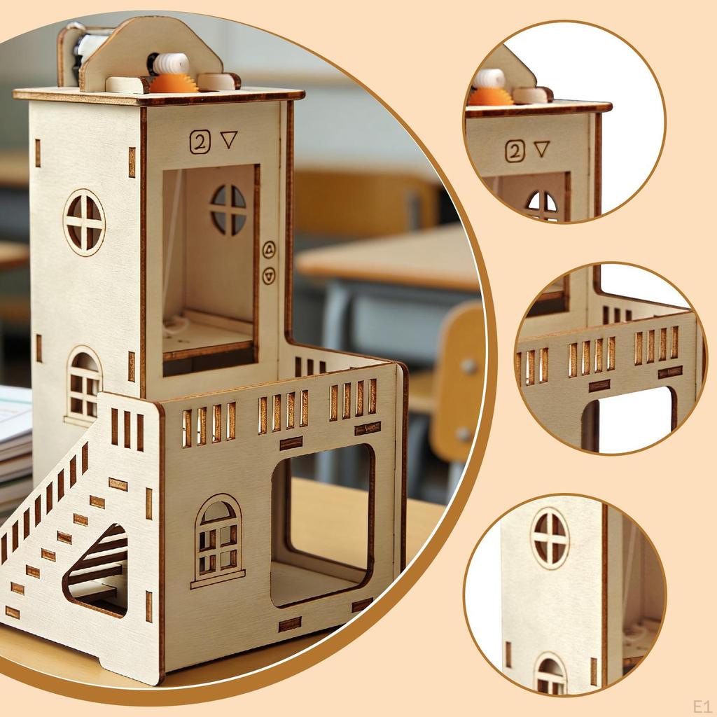 DIY Elevator Model Kit Educational Creative Handcraft Science Experiment Physical for Kids