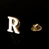 Quality Brass Initial A To Z 26 Letters Pin Golden Color Fashion English Symbol Design Men'S Suit Collar Lapel Brooch Pin