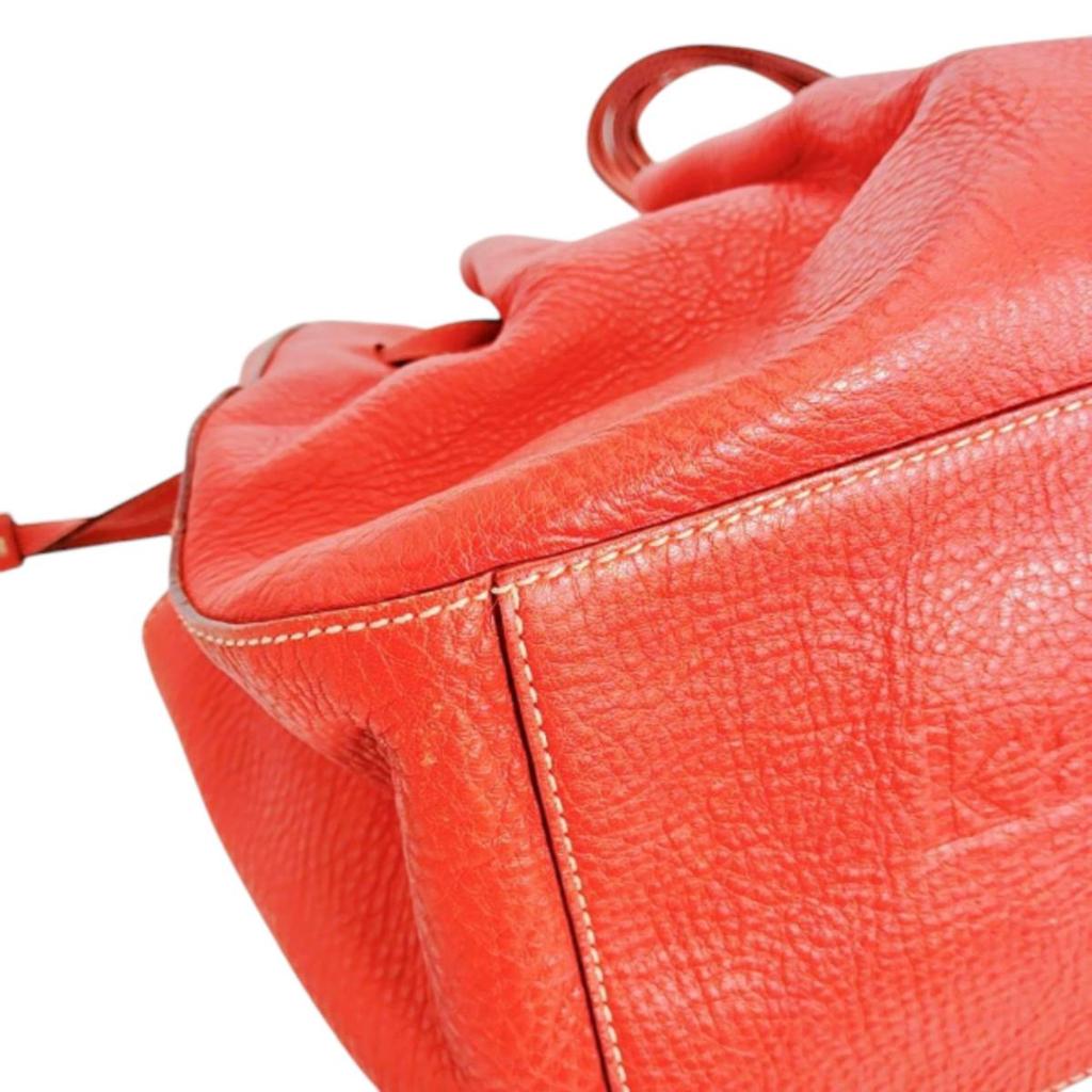 Kate Spade Drawstring type Handbag leather Red Women Used