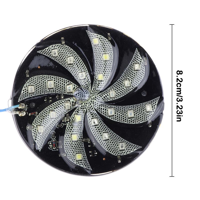

12V Motorcycle Wind Fire Wheel LED Warning Light,Waterproof RGB Strobe Flashing Light for Motorbike Safety & Decor