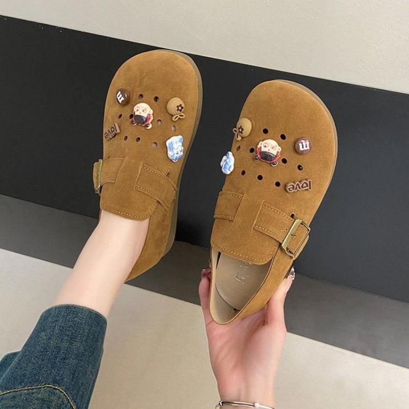 

THEOTHER/Другие Зимние новые туфли на низком каблуке, ленивые туфли Нескользящие и износостойкие резиновые подошвы 35 коричневый