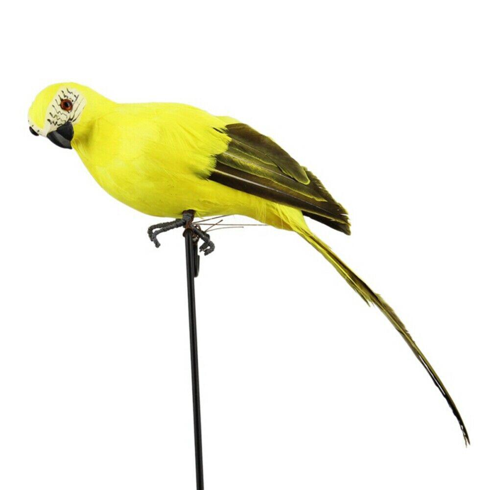 

Décor Simulation Parrot Foam Imitation Garden Ornament 25cm Artificial Fake Feathered Bird Shoulder Pirate Decoration жёлтый