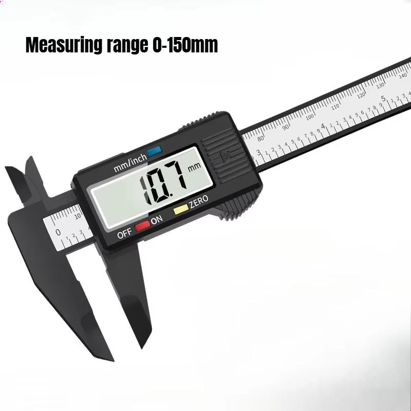 150mm Digital Caliper Vernier Caliper Gauge Measuring Tool for Carpentry Tools with Carbon Fiber Dial and Electronic Ruler