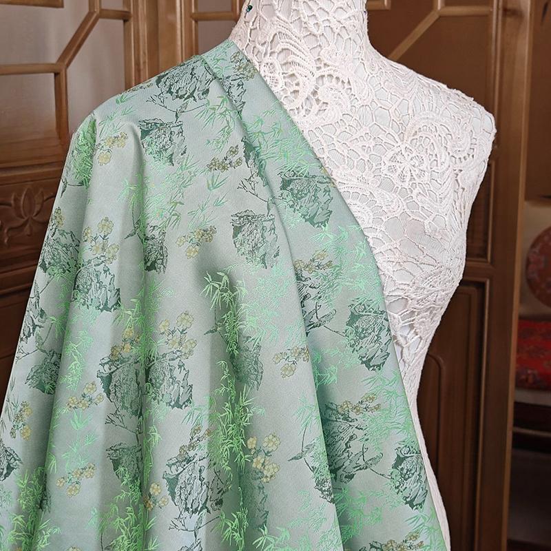 Embossed Jacquard Fabric White Beige Goldfish Design Sewing Material Cheongsam Dress Party Garment Wide 150cm Sold By Meter